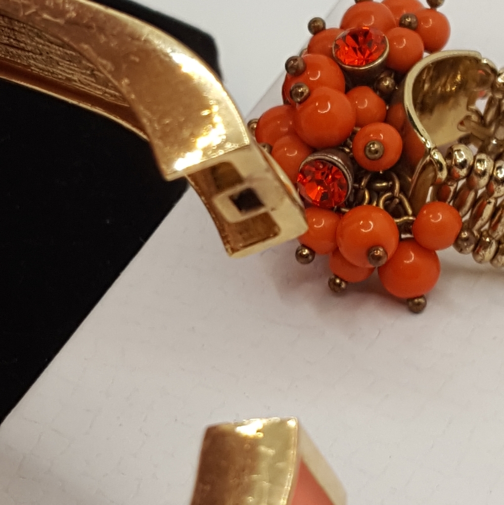 Antique Statement Set, Bracelet & Ring - image 4